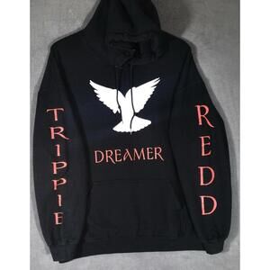 Trippie Redd Dreamer Dove Hoodie Black Red Graphic XL #2